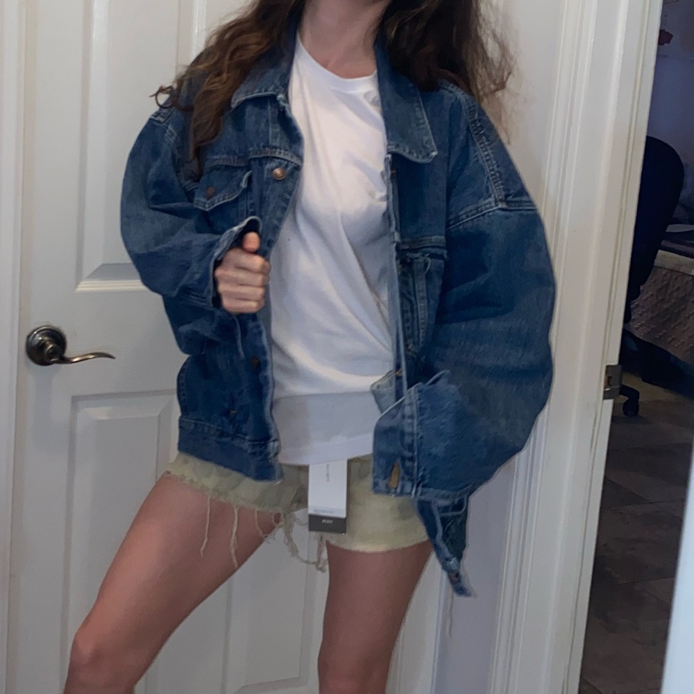 COPY - RARE AUTHENTIC CALVIN KLEIN 80s trucker jacket ladies oversized xl RARE … - Picture 12 of 16